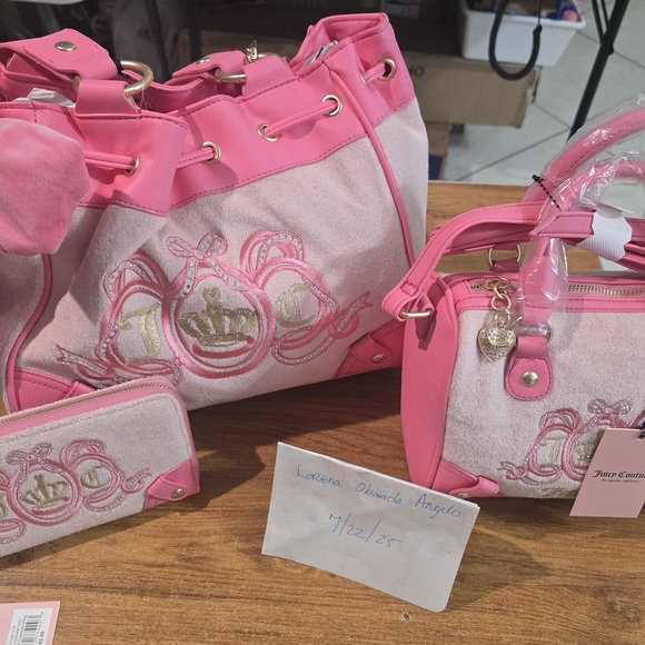 Juicy Couture Handbags - Juicy Couture Pink Tote and Purse Set